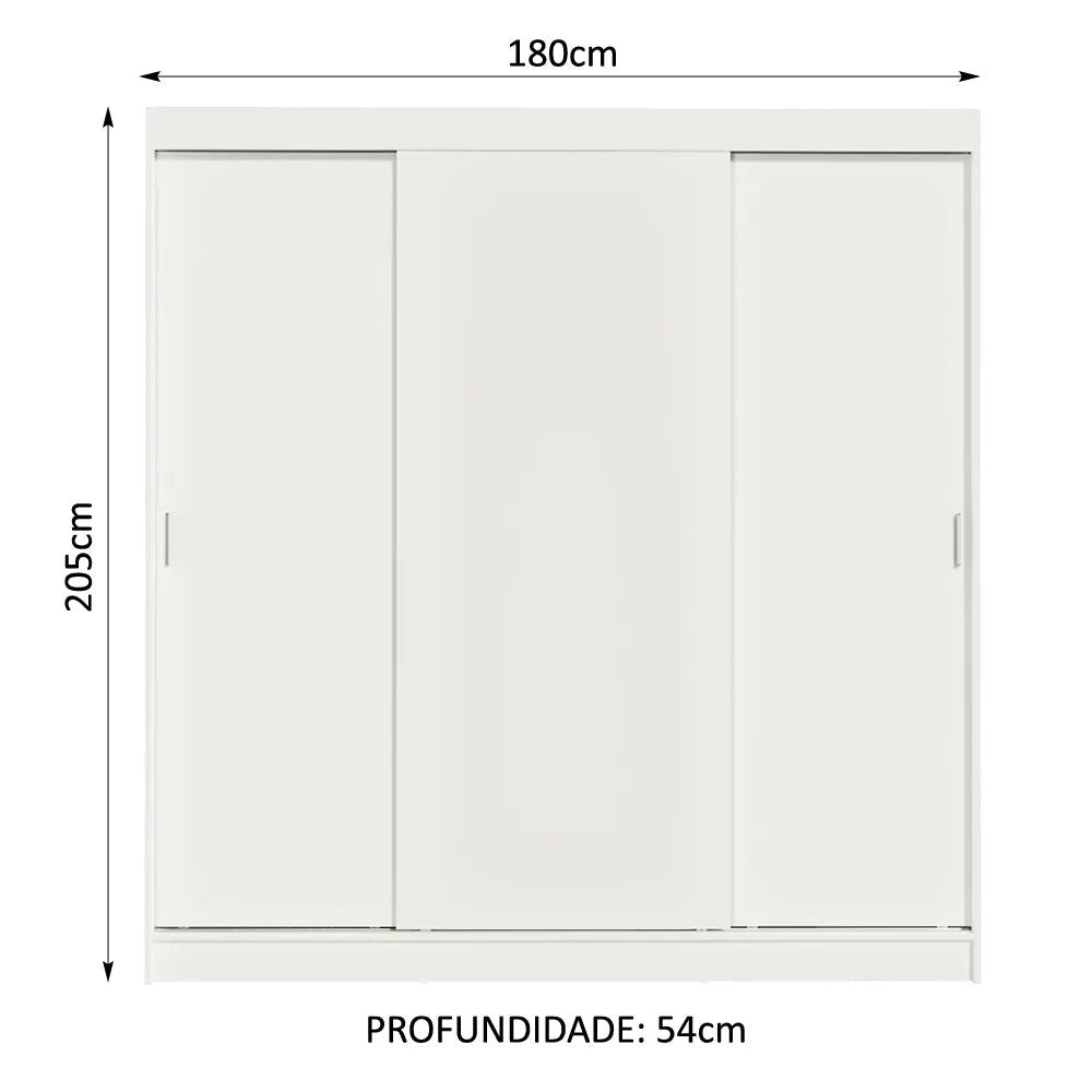 Ropero Matrimonial Reno Pareja 3 Puertas Corredizas - Balton Hogar - 109509