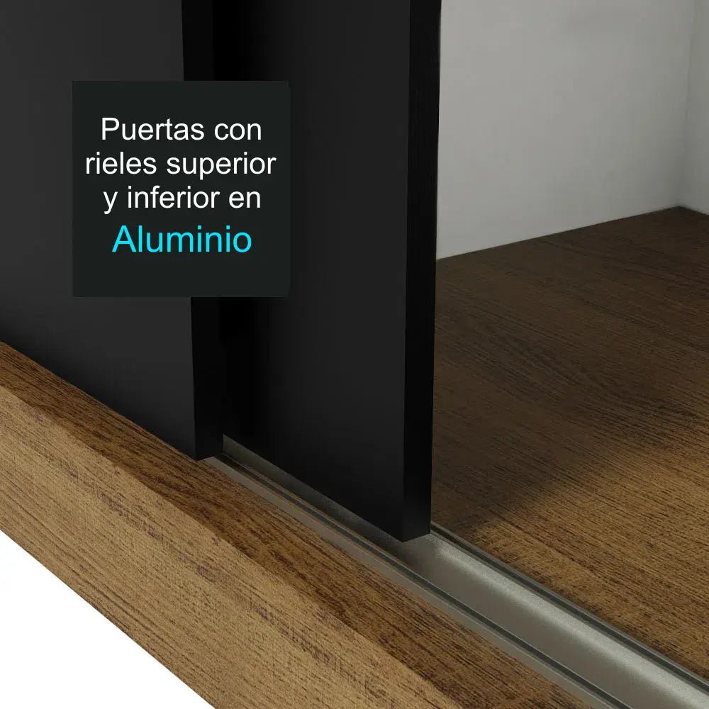 Ropero Matrimonial Reno Pareja 3 Puertas Corredizas con Espejo - Balton - 10957K1E