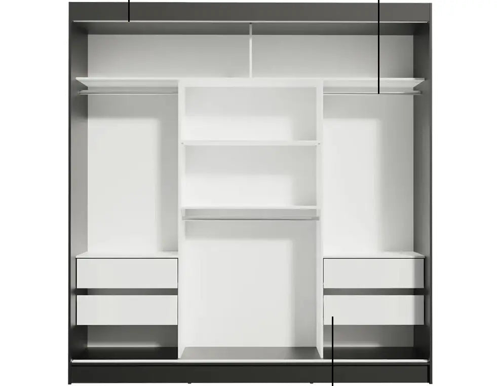 Ropero Matrimonial Reno Pareja 3 Puertas Corredizas con Espejo - Balton - 10958N1E