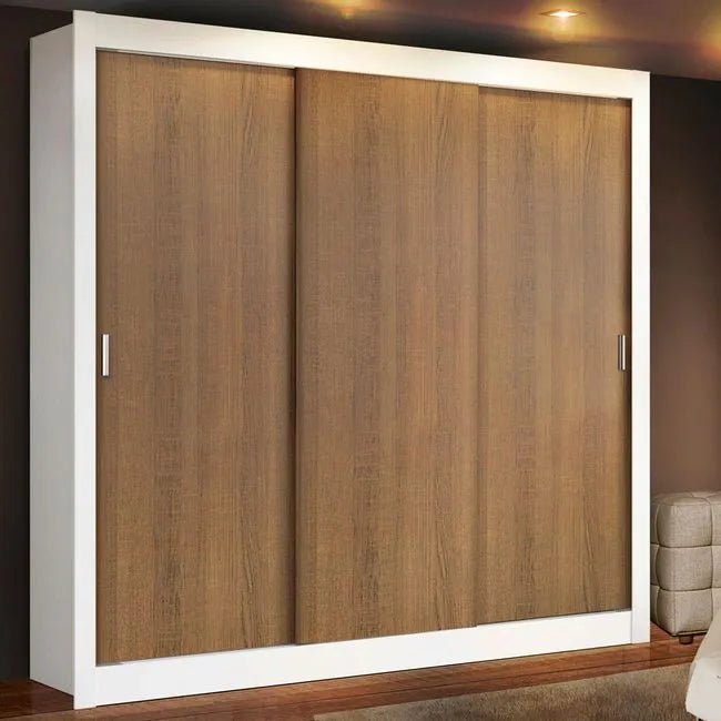 Ropero Placard Matrimonial Monaco 170CM Sin Espejo 3 Puertas Corredizas