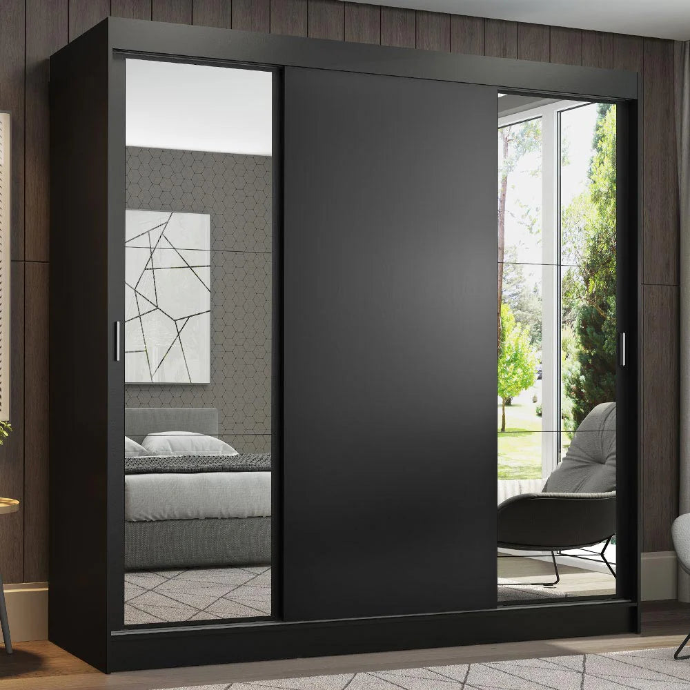 Ropero Placard Matrimonial Reno 180CM Pareja con 2 Espejos 3 Puertas Corredizas
