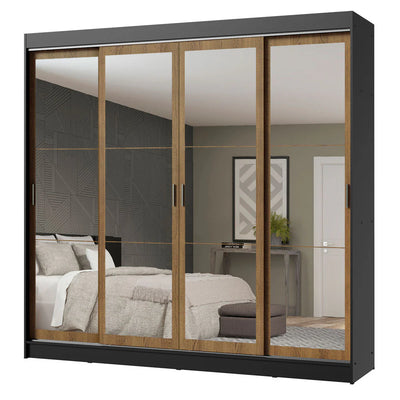 Ropero Placard Matrimonial Austin 4 Puertas Corredizas 215cm con 4 Espejos