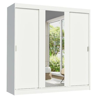 Ropero Placard Matrimonial Reno 180CM Pareja con 1 Espejo 3 Puertas Corredizas