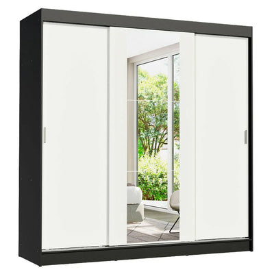 Ropero Placard Matrimonial Reno 180CM Pareja con 1 Espejo 3 Puertas Corredizas