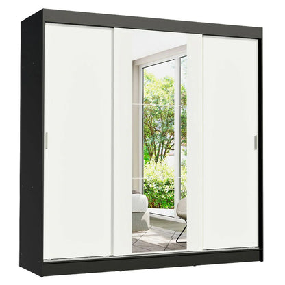 Ropero Placard Matrimonial Reno 180CM Pareja con 1 Espejo 3 Puertas Corredizas