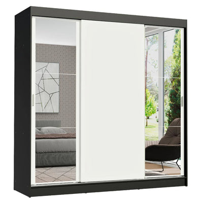 Ropero Placard Matrimonial Reno 180CM Pareja con 2 Espejos 3 Puertas Corredizas
