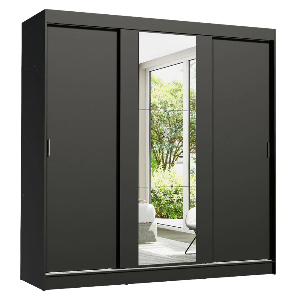 Ropero Placard Matrimonial Reno 180CM Pareja con 1 Espejo 3 Puertas Corredizas