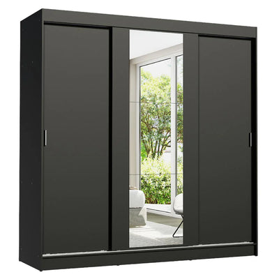 Ropero Placard Matrimonial Reno 180CM Pareja con 1 Espejo 3 Puertas Corredizas