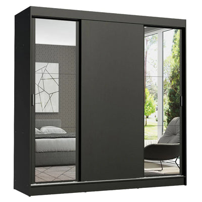 Ropero Placard Matrimonial Reno 180CM Pareja con 2 Espejos 3 Puertas Corredizas