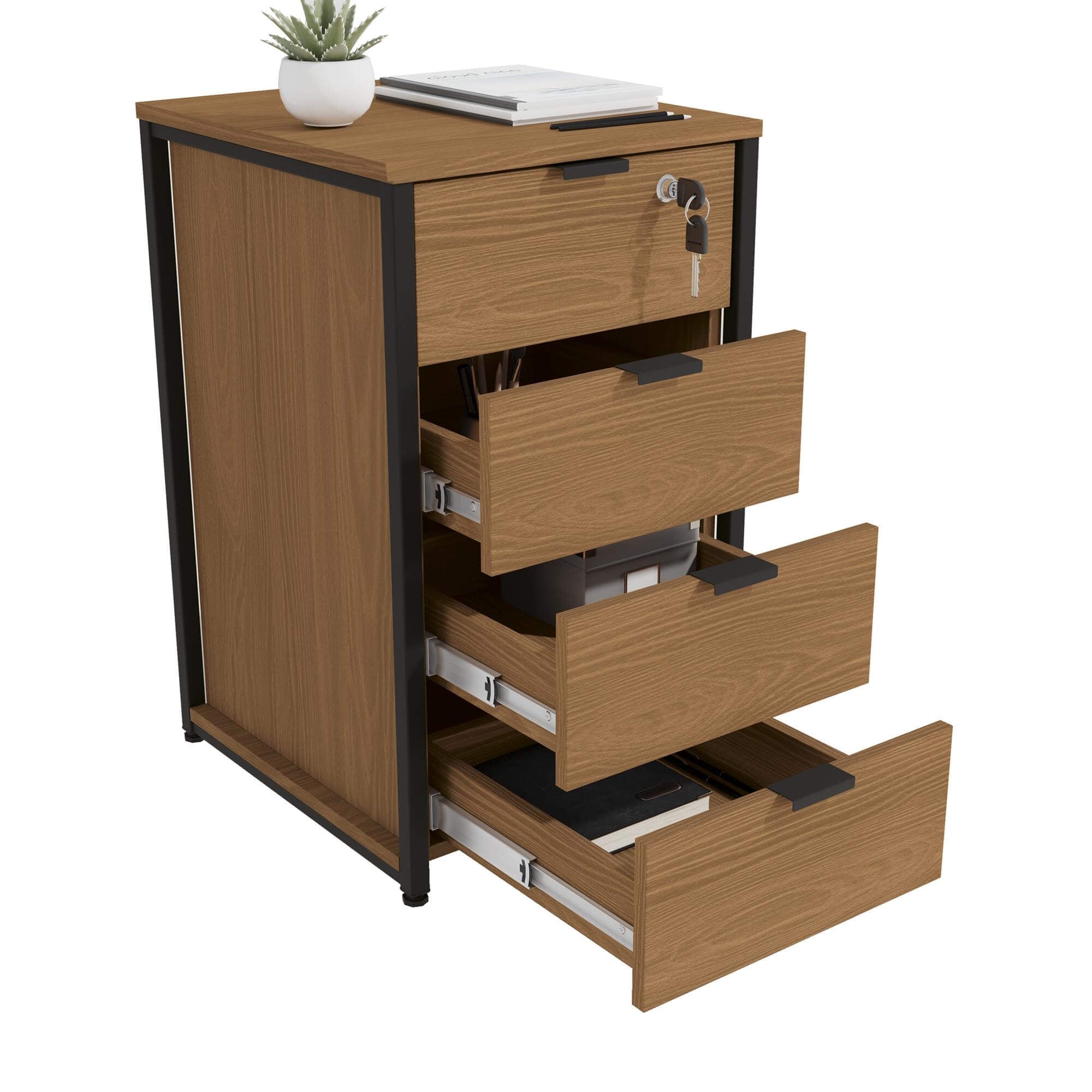 Cajonera con llave - Linea Industrial