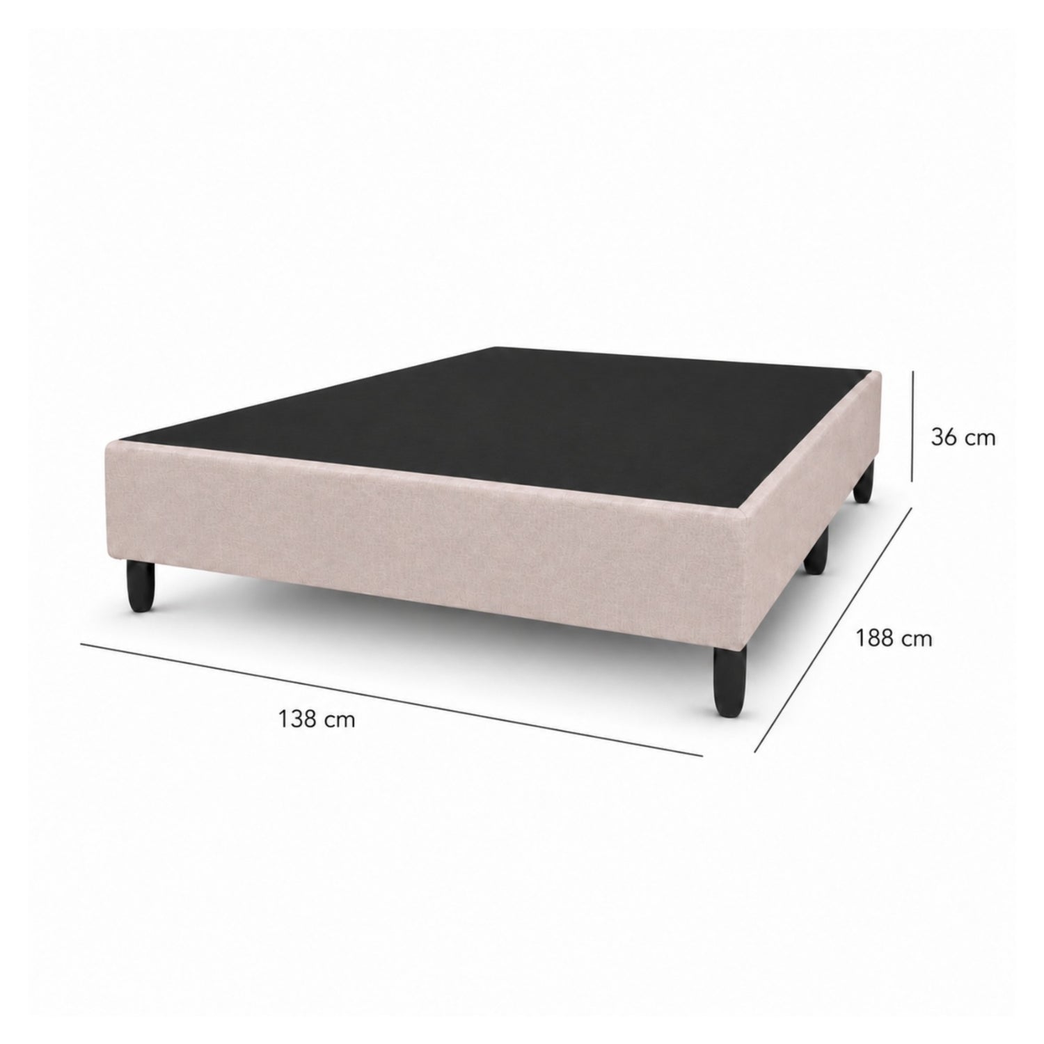 Box de Cama Gris/Crema Individual 140cm