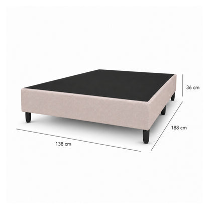 Box de Cama Gris/Crema Individual 140cm