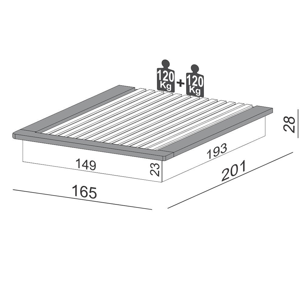 Cama Matrimonial Flotante 100% Mdf - Balton Hogar