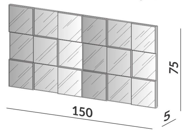 Espejo Radal 3D 150CM - 100% MDF