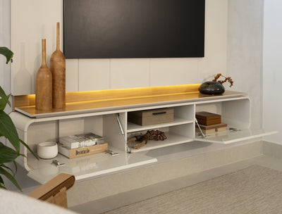 Panel para TV Zurique 200cm con Kit Led MDF/MDP