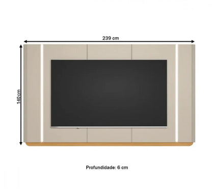 Panel Santorini 240cm con Led - Curvo