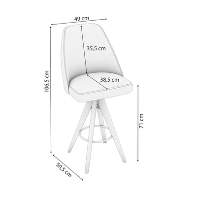 Banqueta Zoe - Madera maciza