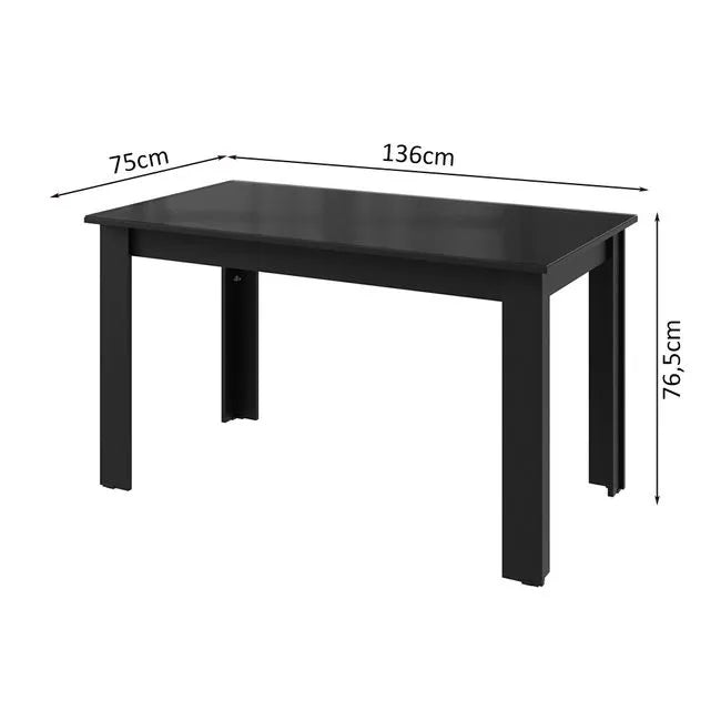 Juego de Comedor Havana Tapa de Madera con Vidrio 4 Sillas - Balton