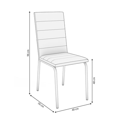 JUEGO DE COMEDOR MADRID 90CM 4 LUGARES