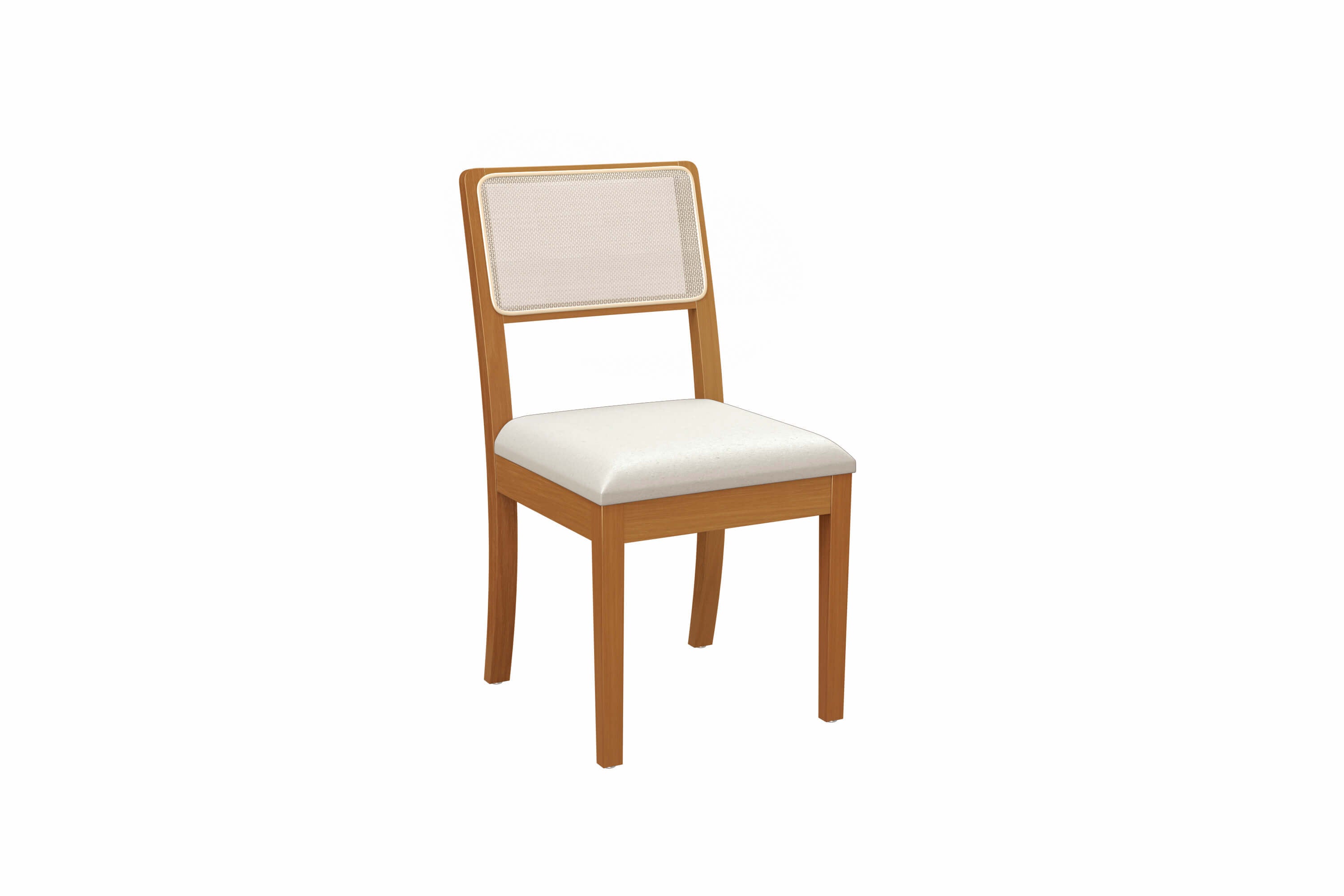 Juego de Comedor Rebeca 4 Sillas Madera Maciza y Vidrio Sobrepuesto