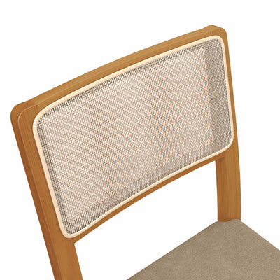 Juego de comedor Mesa Elma Redonda con Tapa de Vidrio Blanco con 4 Sillas Lola