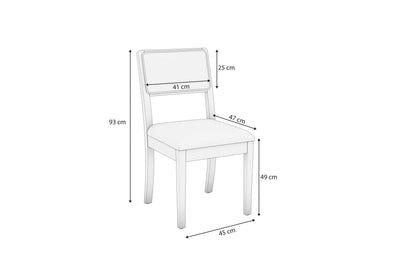 Juego de comedor Mesa Elma Redonda con Tapa de Vidrio Blanco con 4 Sillas Lola