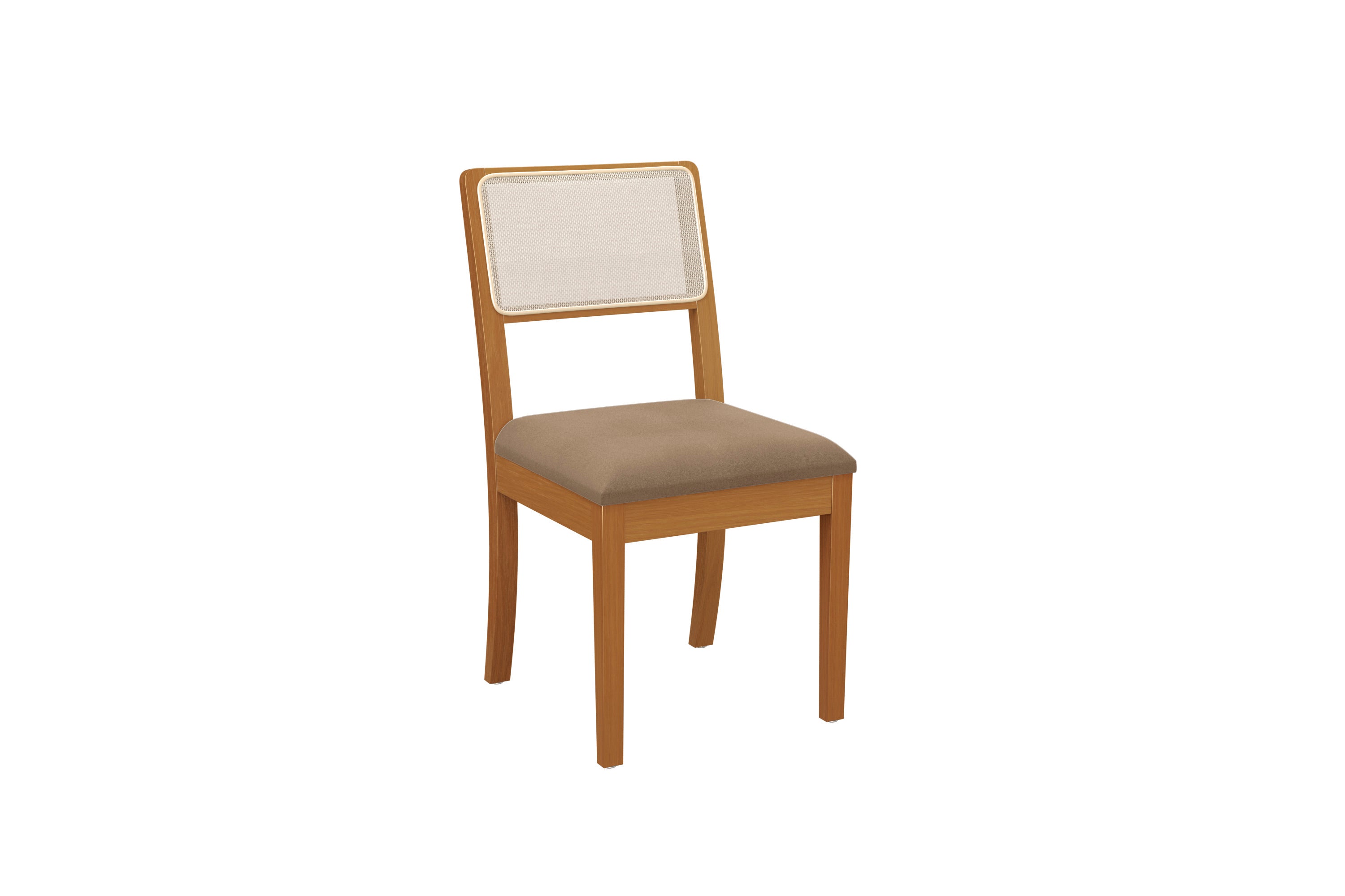 Juego de Comedor Bianca 6 Sillas Madera Maciza y Vidrio Sobrepuesto