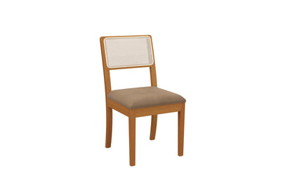 Juego de Comedor Bianca 6 Sillas Madera Maciza y Vidrio Sobrepuesto