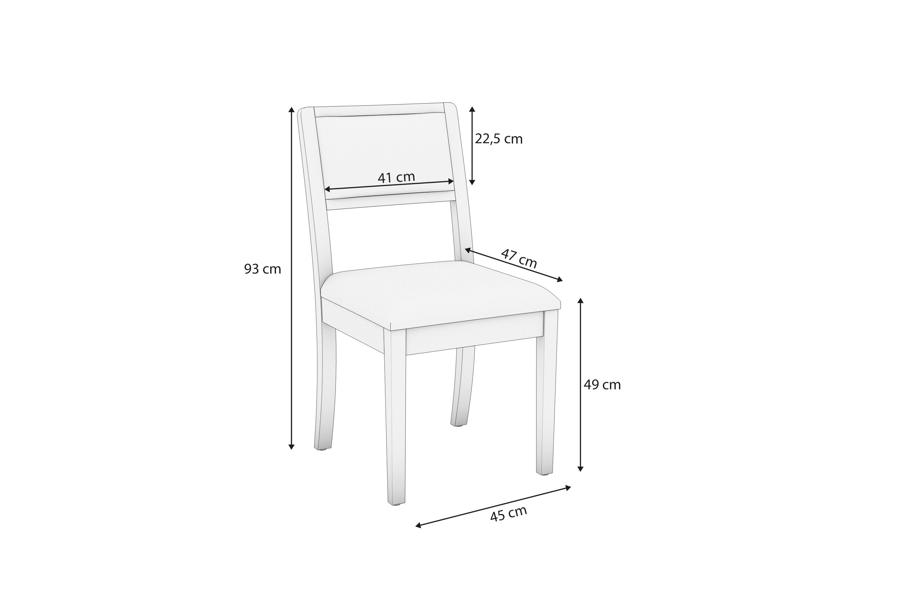 Juego de comedor Mira Madera Maciza con 6 Sillas Alice