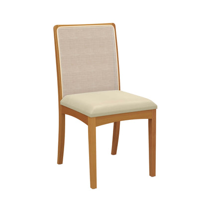 Juego de comedor Mesa Elma Redonda con Tapa de Vidrio con 4 Sillas Lara