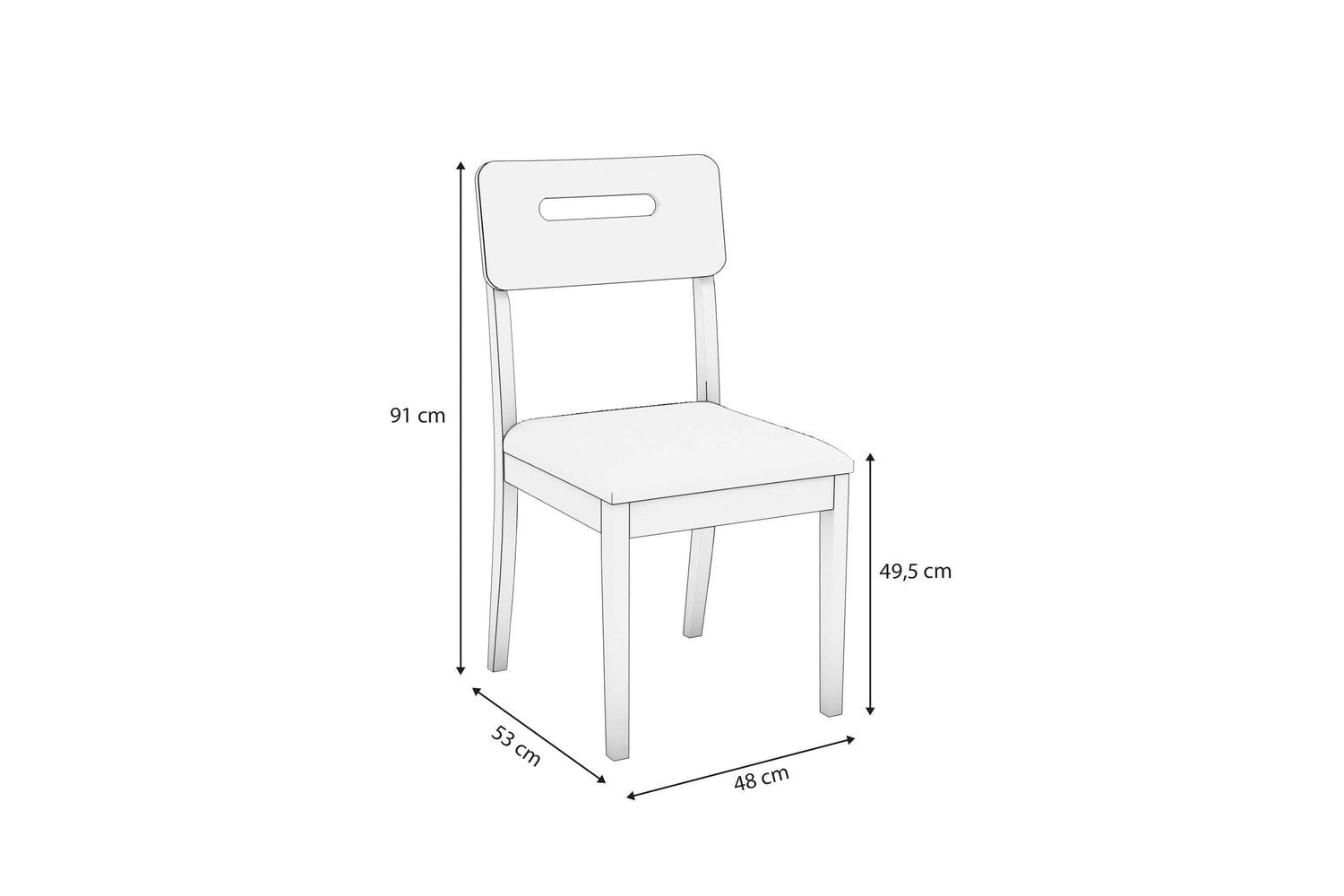 Silla Lila - Madera Maciza
