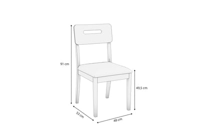Silla Lila - Madera Maciza