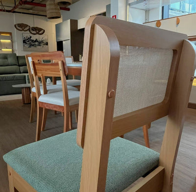 Juego de comedor Melina 120cm con 4 Sillas Ova 100% MDF