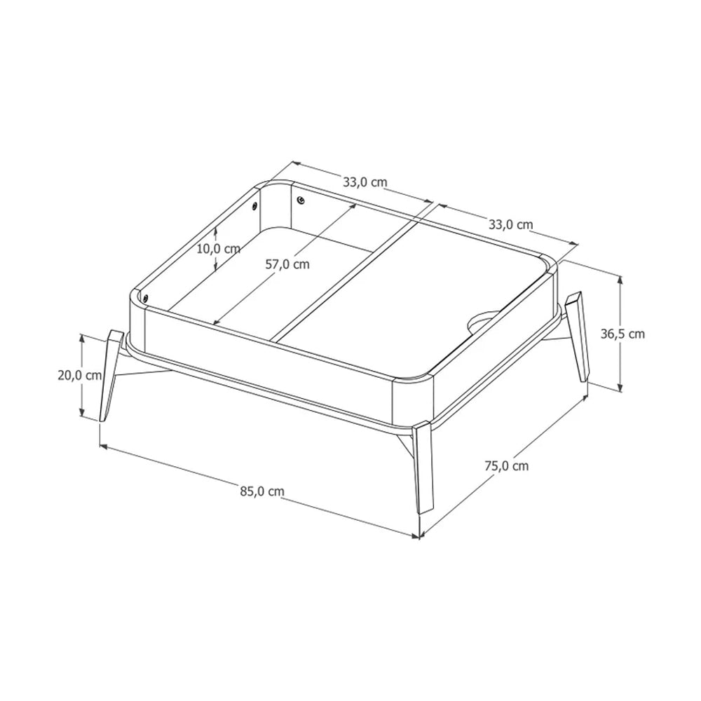 Mesa de centro 85CM - Linea Buriti 100% MDF