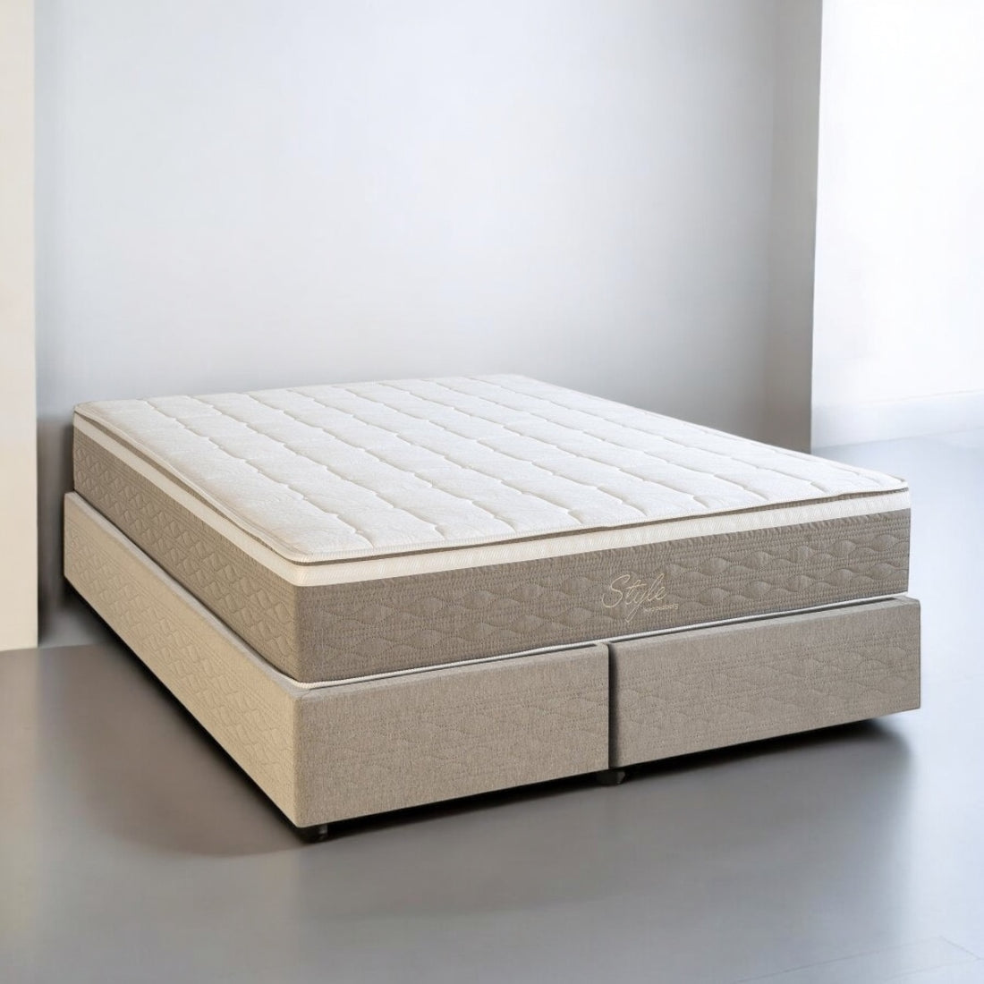 Sommier Queen Style con Base Dividida 158X198 Lino Beige