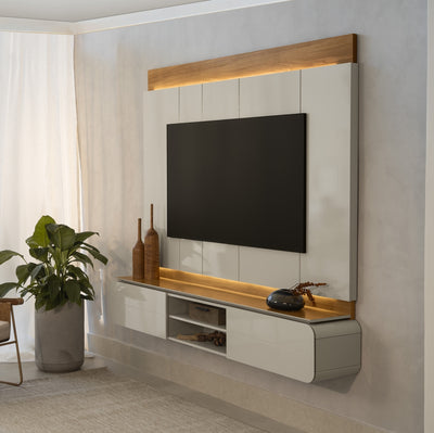Panel para TV Zurique 200cm con Kit Led MDF/MDP
