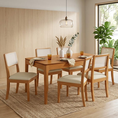 Juego de Comedor Mira con Sillas Lola - Madera Maciza