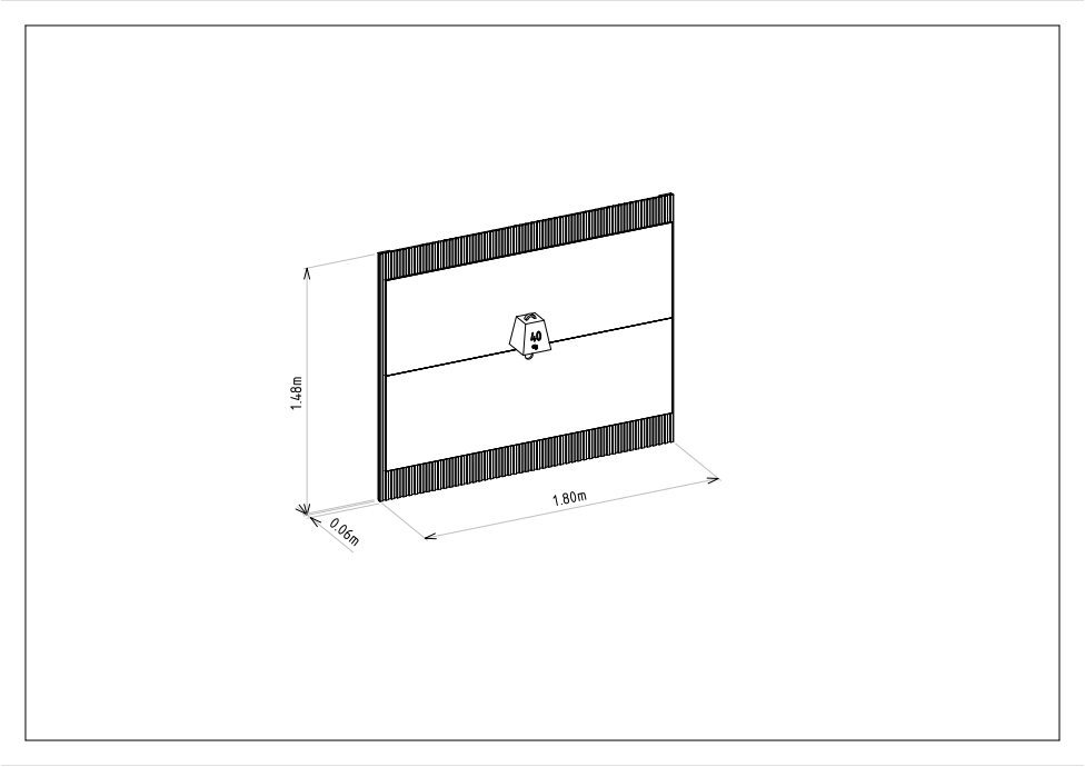 Panel para TV Sao Paulo 220cm con Led MDF/MDP