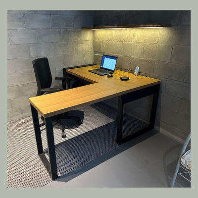 Escritorio en L Industrial 100% Mdf - Linea Factory