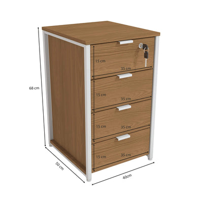 Cajonera con llave P45 - Linea Industrial
