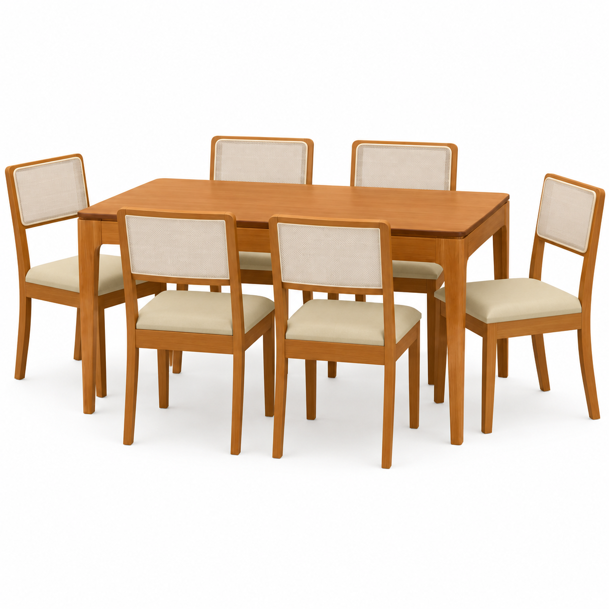 Juego de Comedor Mira con Sillas Lola - Madera Maciza