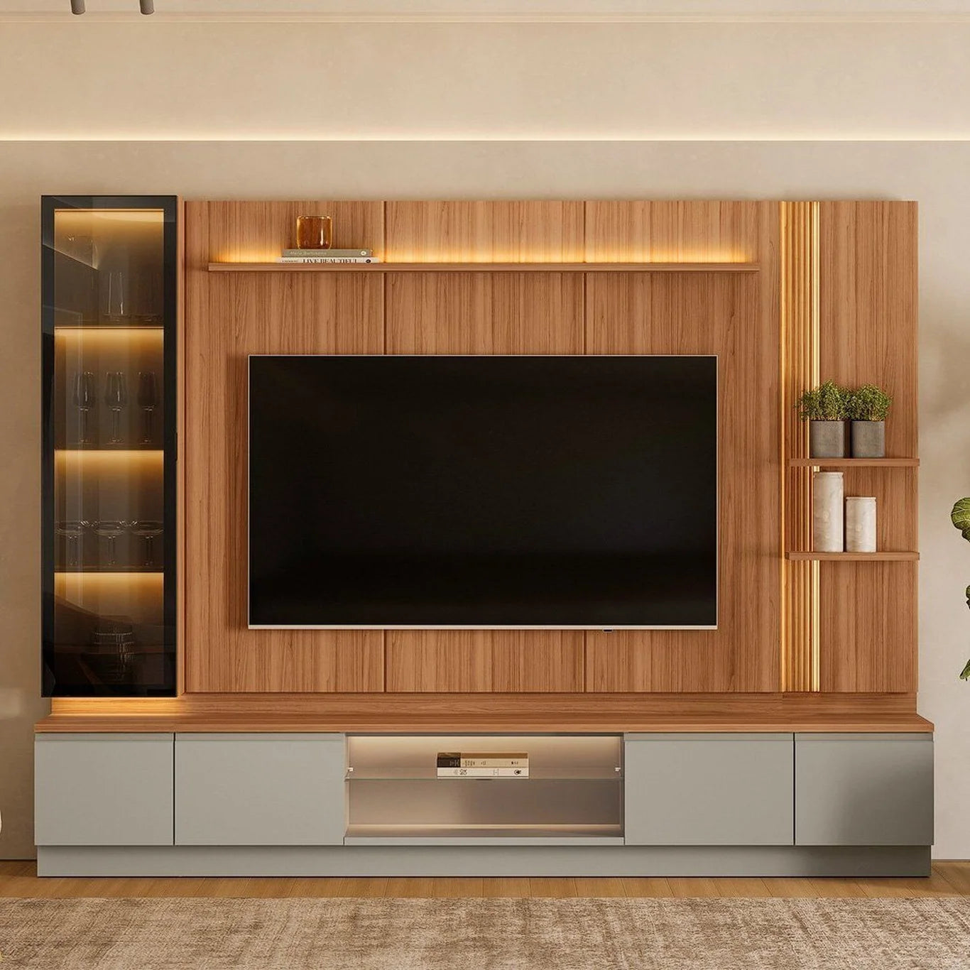 Conjunto Modular - Magnum 290CM - Cristalero con Led
