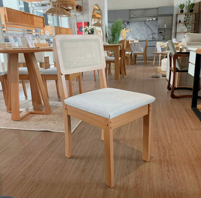 Juego de comedor Melina 120cm con 4 Sillas Ova 100% MDF
