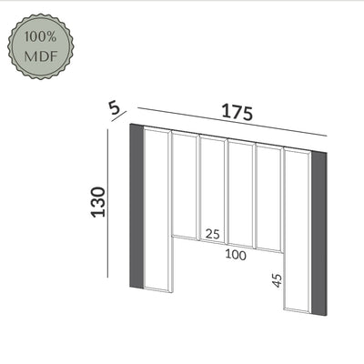 Respaldo de cama Lorena 175CM - Lino