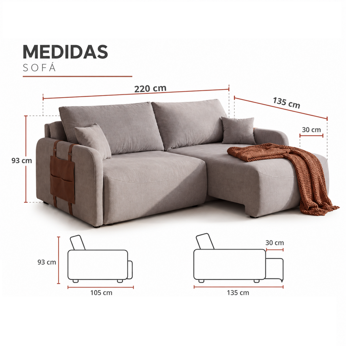Sofa Colombia 220cm