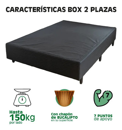 Box Negro de Cama