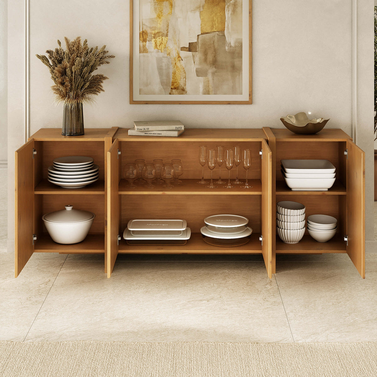 Aparador Lesly 182CM - Madera Maciza