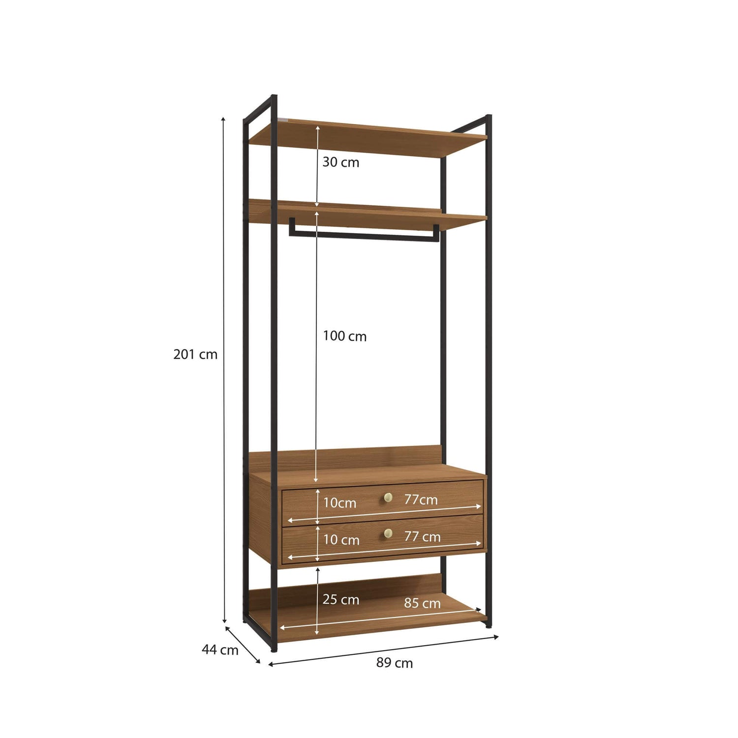 Closet Abierto Modular P47 - Linea Industrial