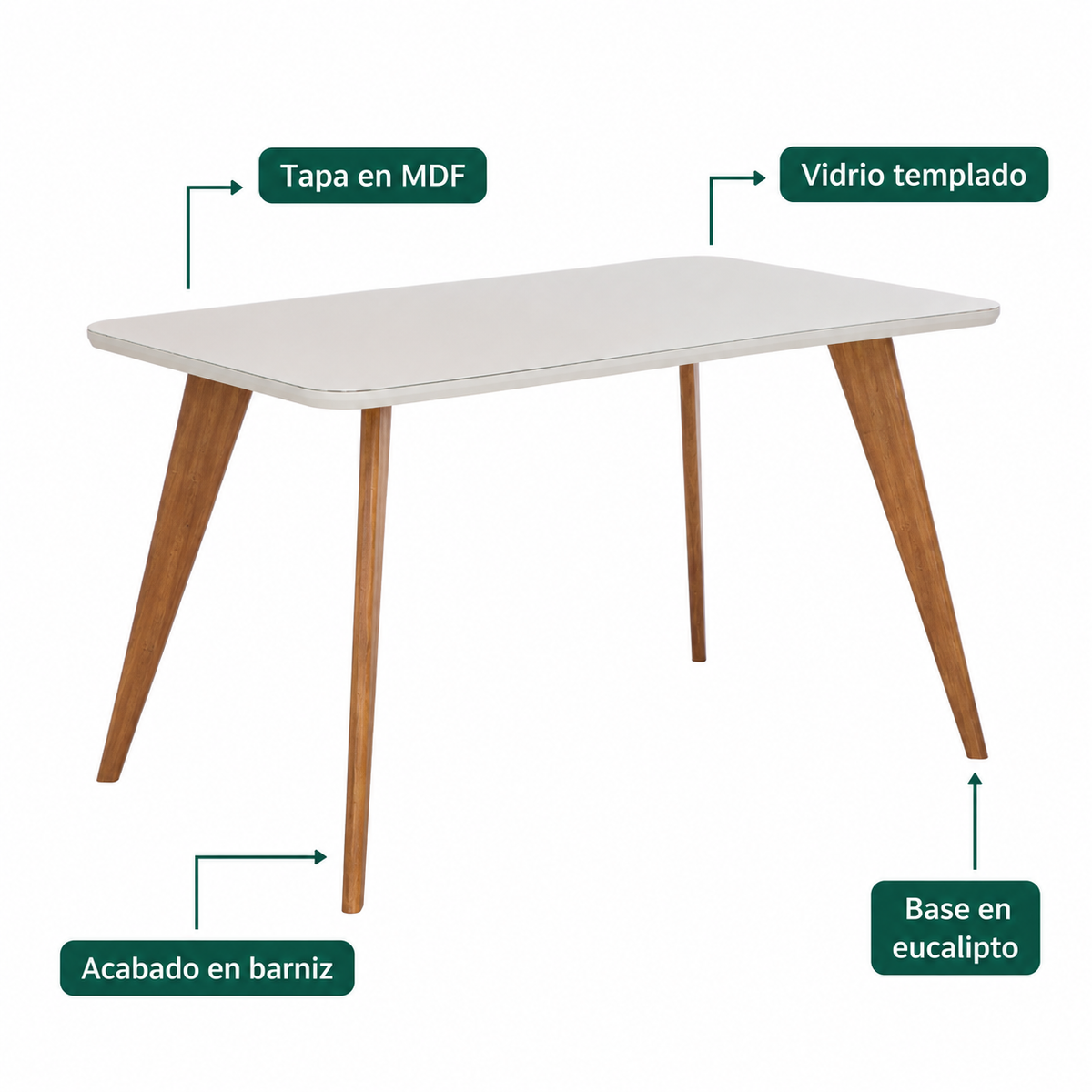 Mesa Amara 1.30cm - Madera Maciza