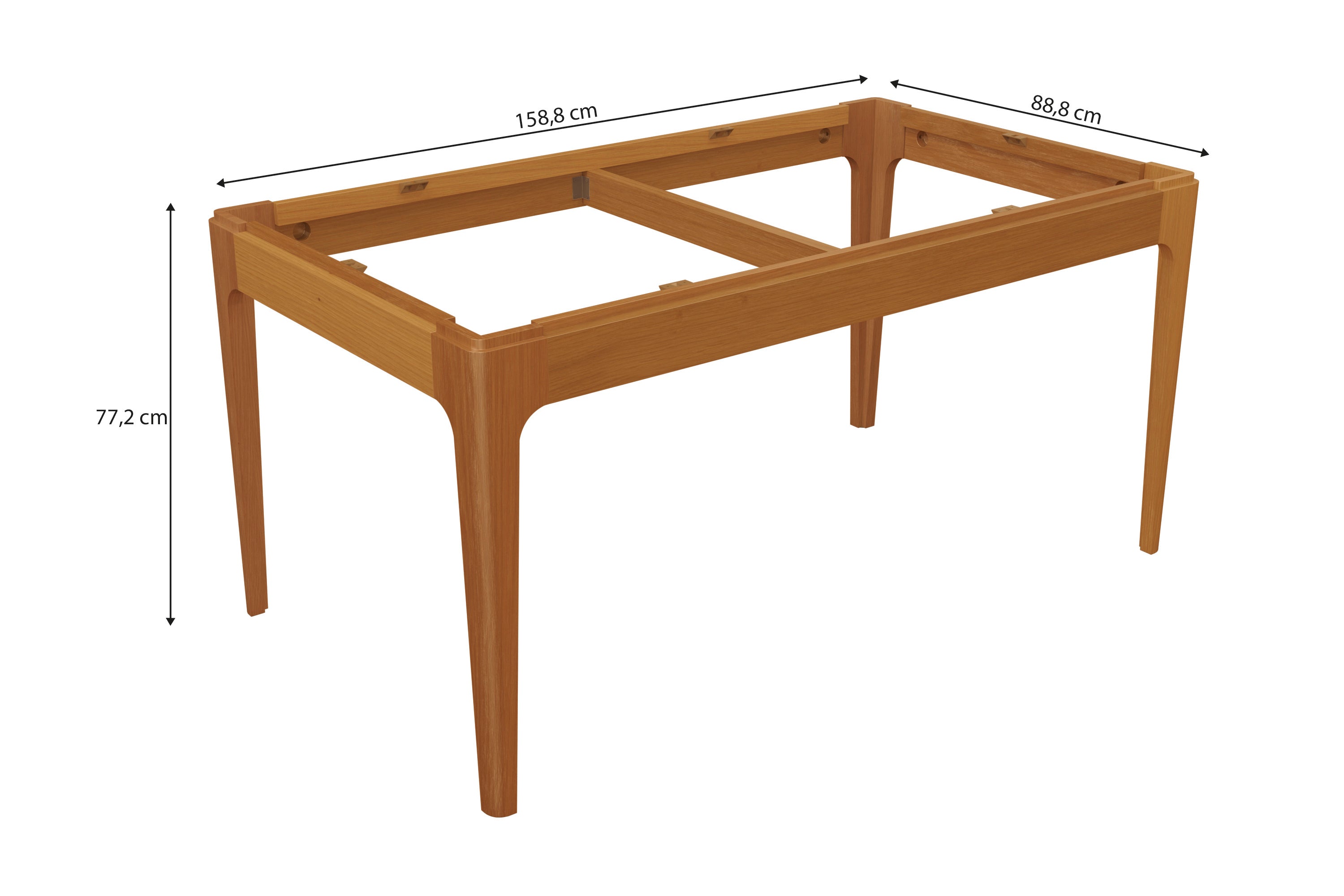 Juego de Comedor Bianca 6 Sillas Madera Maciza y Vidrio Sobrepuesto